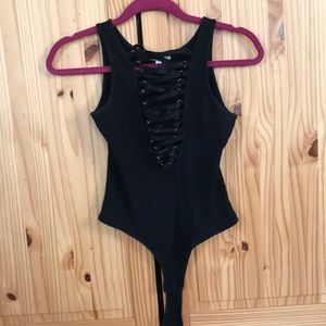 LF lace up bodysuit